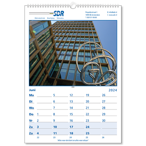 Maandkalender A3 Silver